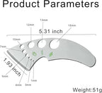 Herb Stripper 9 Holes, Stainless Steel Kitchen Herb Stripping Tool Loose Leaf Kale Razor Metal Leaf Pealer for Kale, Chard, Collard Greens, Thyme, Rosemary, Basil (1Pcs)