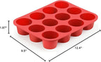 12-Cup Silicone Professional Non-Stick Popover Pans for Muffins, Brownies and Baking
