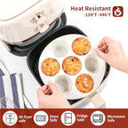 GOKCEN's Silicone Egg Bite Molds [2 Pack] Instant Pot Accessories - Fit Instant Pot 5,6,8 qt Pressure Cooker - Food Freezer Tray - Reusable Storage Container (Round - Confetti)