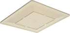 Carlisle FoodService Products Grove Reusable Plastic Plate Square Plate with Rim for Home and Restaurant, Melamine, 8.5 Inches, Smoke, (Pack of 12)