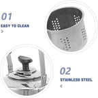 Luxshiny Stainless Steel Tea Kettle for Stove Top with Removable Infuser Large Capacity Water Kettle 1.1 Quart Silver Teapot for Home Kitchen