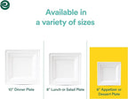 ECO SOUL Compostable Paper Plates 6 Inch (400 Count) Heavy Duty Disposable Dessert Plates, Eco-Friendly Sugarcane Bagasse Small Plates For Appetizer- White