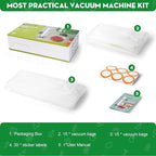 Reusable Vacuum Sealer Bags for Food, 30 BPA-Free Small (8.7 x 11.8 in, 11.8 x 13.8 in) Food Storage Bags, Freezer, Microwave, Odor-Resistant, Leak-Proof, Fit with Compact Vacuum Sealers
