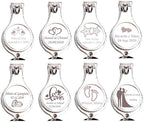 10pcs-Personalized 4 in 1 Multi Function Bottle Opener, Nail Clipper, Wedding Favors Brewery, Private Customized, Sliver, Multitool Gifts for Men