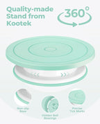 Kootek 158 Pcs Cake Decorating Kit with Cake Turntable, 64 Piping Tips Set, 50+2 Pastry Bags, Frosting Spatulas, Leveler, Scrapers, Fondant Molds, and More Baking Supplies Decorating Tools