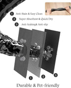 Pet Feeding Mat-Absorbent Dog Mat for Food and Water Bowl-No Stains Quick Dry Water Dispenser Mat-Dog Accessories Pet Supplies-Bowl for Messy Drinkers（Darkgrey,23"x34"