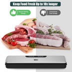 Food Saver Vacuum Sealer Machine-100 Times Consecutive Works | 5mm Sealing Wire | 5 Food Modes | Compact Design Dry&Moist Multi-Functional Storage with 10 Vacuum Seal Bags