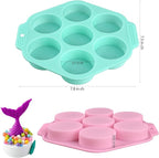 Actvty Round Chocolate Covered Cookie Molds, 3 Pcs Cylinder Chocolate Candy Silicone Molds, Perfect for Chocolate Covered Oreos, Candy, Cakes, Jelly, Muffin, Soap