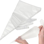 21 Inch Large Piping Bags - HOMIOVE XL Plastic Disposable Pastry Bags Anti Burst Non-Slip Design Cake Decorating Bags for Icing Tips Cake Baking Supplies Tools 100Pack