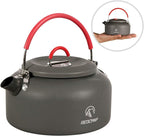REDCAMP 0.8L Mini Outdoor Camping Kettle, Aluminum Water Pot with Carrying Bag, Compact Lightweight Tea Kettle