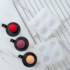 Pastry Tek 4 Cavities Fruit Silicone Molds, 10 Oven-Ready Berry Molds - Flexible, Freezable, White Silicone Lychee Berry Molds, Easy Release, For Baking
