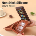 FUNBAKY Dubai Silicone Chocolate Bar Mold - 1-Inch Deep Cavities, Large Thick Candy Bar Mold, Ideal for Filling Pistachio Chocolate, Includes Scraper, 1 Pack