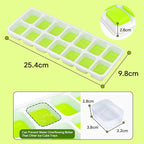 Ice Cube Trays 4 Pack, Airabc Silicone Ice Cube Trays with Removable Lid, Easy-Release Flexible 14-cube Ice Trays, LFGB Certified and BPA Free, Stackable Ice Trays with Covers for Cocktail, Freezer