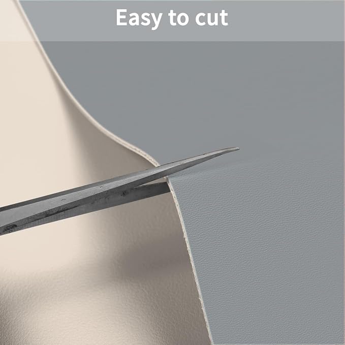 Leather Table Pad,1.8mm Thick,40x84 Inch,Table Pads for Dining Room Table Rectangular,Table Protector for Dining Room Table,Dining Table Cover Protector(Off White+Light Gray,40x84)