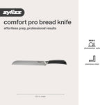 Zyliss Comfort Pro Bread Knife - Full Tang Bread Knife - Ice Hardened Stainless Steel Kitchen Knife - Crumble-Free Kitchen Cutlery - Black/Stainless Steel - 8 inches