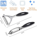 Vegetable, Apple Peelers for kitchen, Fruit, Carrot, Veggie, Potatoes Peeler, Y-Shaped and I-Shaped Stainless Steel Peelers, with Ergonomic Non-Slip Handle & Sharp Blade, Good Sturdy (2PCS)