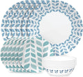 Corelle Global Collection Vitrelle 18-Piece Dinnerware Set Triple Layer Recycled Glass, Lightweight Eco-Friendly Round Plates and Bowls Set, Northern Pines