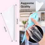 Tamodan 12 Inches Side Not Bursting Piping Bag, 100 Pcs Explosion-Proof Cracked Thickened Pastry Bags Disposable Are Suitable for pastry making.
