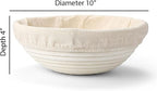 Saint Germain Bakery Premium Round Bread Banneton Basket with Liner - Perfect Brotform Proofing Basket for Making Beautiful Bread (10 inch)