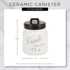 DII Kitchen Accessories Collection Ceramics, Jar Canister Set, Blue, 3
