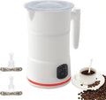 4 in 1 Electric Milk Frother, Steamer with Warming function, Automatic Hot and Cold Milk Frother, Coffee Frother, Latte, Hot Chocolate, Macchiato, Cappuccino (White)
