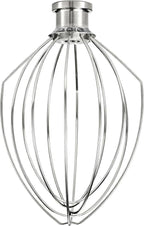 K5A 6 Wire Whip Attachment for KitchenAid 5 6 Quart Bowl Lift Stand Mixer, Dishwasher Safe, 18/8 Stainless Steel, 6 Wire Whip for K4, K5, K5SS, KSM5, KG25, KF26, KP50, KSM6573, Professional 6000
