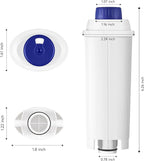 DLSC002 Water Filter Replacement for DeLonghi Espresso Machines – Compatible with Dinamica Plus, Magnifica EVO, Start, XS, Eletta Explore, ECAM, ESAM, EC680, BCO, 4 Pack