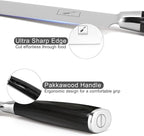 imarku Chef Knife - Pro Kitchen Knife 8 Inch Chef's Knives Japanese SUS440A Stainless Steel Sharp Paring Knife with Ergonomic Handle, Black Handle, Christmas and Thanksgiving Gifts for men and Women