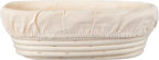 Banneton Bread Proofing Basket Banneton Basket Set Sourdough Proofing Basket Round Proofing Bowls Handmade Rattan Baskets and Liners (Oval 10 inch set of 2)