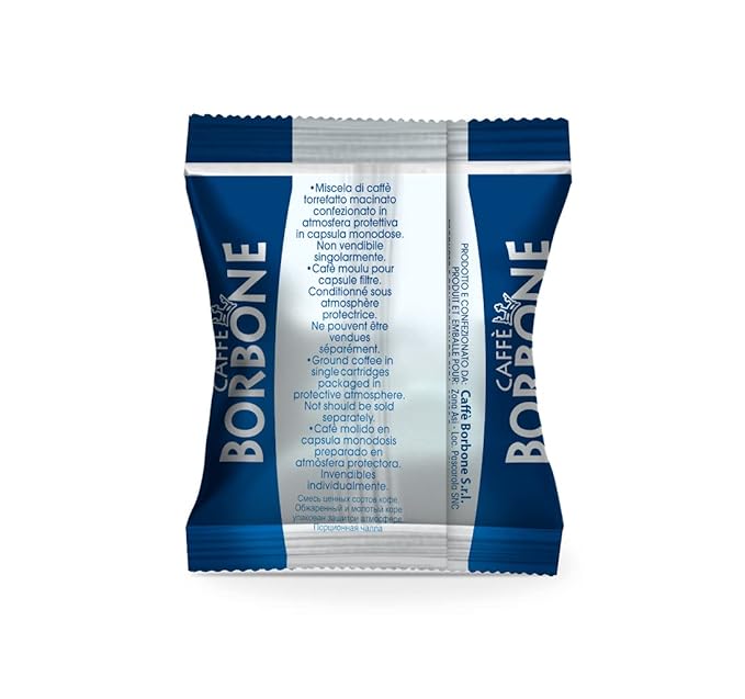 Caffè Borbone Coffee Capsules, Blue Blend, Medium Roast, 50 Count, Compatible with Nespresso, Made in Italy