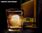 Ice Ball Maker Mold - Set of 4, Round Ice Cube Mold, 2.4 Inch Sphere Ice Cubes for Whiskey, Cocktails, Bourbon (4, Blue)