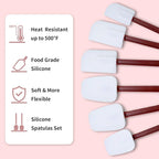 10 INCH Silicone Spatulas Heat Resistant Heavy Duty Rubber Spatulas Commercial Spatulas Set for Kitchen Use Silicone Cooking Utensils Sets of 2