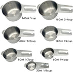 Stainless Steel Measuring Cups and Measuring Spoons Set with Circular Connector,Kitchen Measuring Spoons and Cups，kitchen tool for cooking and baking(13 Piece Set)