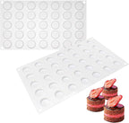 Funshowcase Mini Round Disc Silicone Mold Tray per Cavity 0.9x0.9x0.4inch 35 Cavities