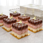 Restaurantware-6 Cavities Pastry & Baking Mold, 1 Oven-Ready 3D Mold - Flexible, Freezable, White Silicone Silicone Mold For Baking, Easy Release, For Chocolate, Cheesecake, Jelly, Or Mousse