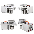 900W Oil Press Machine, Automatic Cold& Hot Electric Oil Press Extractor, 340 Food Stainless Steel,Ideal for Pressing Peanut, Sesame Seeds, Walnut, Almond, Pumpkin, Rapeseed
