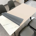 Leather Table Cover,1.8mm Thick,42x72 Inch Table Protector,Table Protector for Dining Room Table,Dining Room Table Protector Pad.(Off White+Light Gray,42x72)