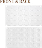 Flat Round Disc Silicone Mold Baking Tray 2 Sizes for Mini Tart Cookie Dessert Chocolate Caramel Candy Epoxy UV Resin Jewelry Soap