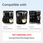 Reusable Keurig K-Duo Coffee Filter for K-Duo Hot & Iced(Gen 2), K-Duo, K-Duo Essential Brewers Only - Carafe Basket Permanent Coffee Filters for Keurig K Duo Coffee Makers