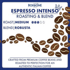Caffe Borbone Aluminum Coffee Pods Compatible with Nespresso Original Machines, Espresso Intenso, Medium Roast, Strong and Creamy, Genuine Italian Coffee - 50 Count