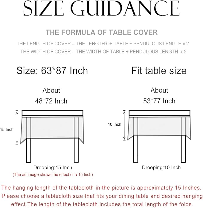 patdrea Designer Linen French Tablecloth for Rectangle Table,Fall Country Breathable Floral Tablecloths,Table Cover for Kitchen Dining,Tea Party,Christmas,Thanksgiving,63"x87"-Oliveirad