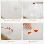 38 x 61 Inch Clear Table Cover Protector, Clear Table Protector for Dining Room Table, 1.5mm Plastic Table Cover, Waterproof Table Pad for Kitchen, Office