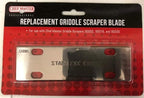 Chef Master Stainless Steel Replacement Blade Griddle Scraper, 5 1/2" Wide x 1.2mm Thick Stainless Steel Reversible Blade, Fits Most Scrapers, Double Beveled Edge for Chrome Griddle by FryOilSaver Co.