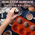 6 Holes Medium Semi Sphere Silicone Molds, 3 Packs Half Sphere Silicone Baking Molds for Making Chocolate, Cake, Jelly, Dome Mousse