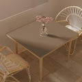 Table Protector for Dining Room Table - Can Be Used On Both Sides Waterproof and Easy to Clean Good Flatness Used for Dining Table(Mud Color+Champagne Gold 54x54)
