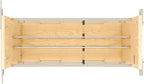 Rev-A-Shelf 8" Wooden Pullout Shelf Bakeware Organizer for Base Kitchen Cabinets with Soft Close and 100 Pound Ball-Bearings, 447-BCBBSC-8C