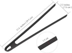 1Pcs Silicone Toaster Tong, 11.6 Inch Long Silicone Kitchen Tong for Toaster Cooking Utensil Bread Waffle Tong Food Tweezer Black Toast Tong for Cooking Serving Bacon Salad Fruit Food, SATONBEYI