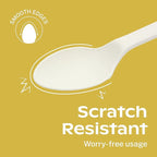 CORAL Ivory White 100% Compostable Spoons - 120 Heavy Duty No Plastic Spoons (6.5 inch) - Break Resistant with Smooth Edges, Ocean Friendly Alternative to Plastic Utensils - Biodegradable & Disposable