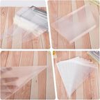21 inch Large Piping Bags, AMBESTAR 100 Pcs Big Tipless Clear Plastic Disposable Pastry Bags for Frosting Decorating Cake Cupcake Cookie, Pro Long Thick Pastry Bag Essential Baking Tools