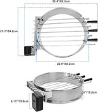 only fire Shish Kabob Set with Stainless Steel Ring, Automatic Skewers Turner for Weber 22" Kettle and Other Similar Kettle Grills